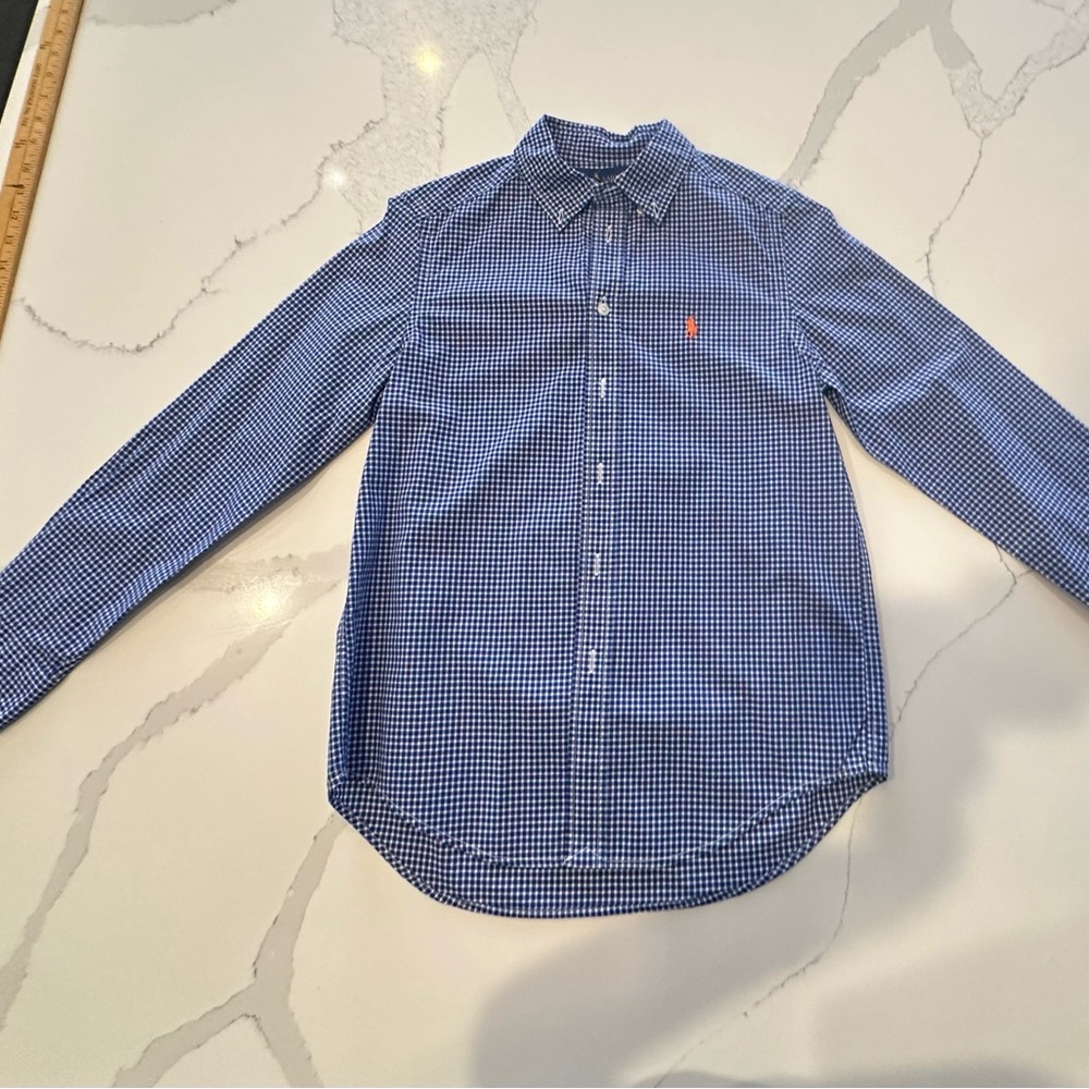 Ralph Lauren Boys Dress shirt Medium 10-12 Blue
